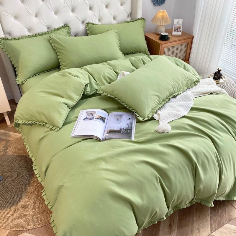 Bộ chăn ga gối cotton TC bèo 4 món