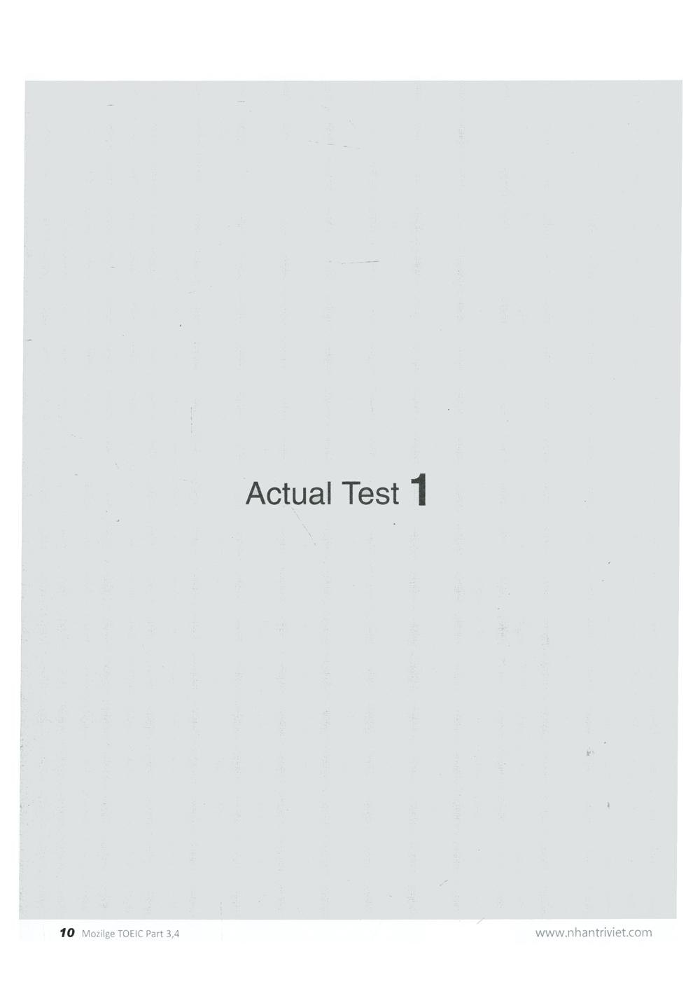 New TOEIC Actual Test Part 3,4 (Kèm CD)