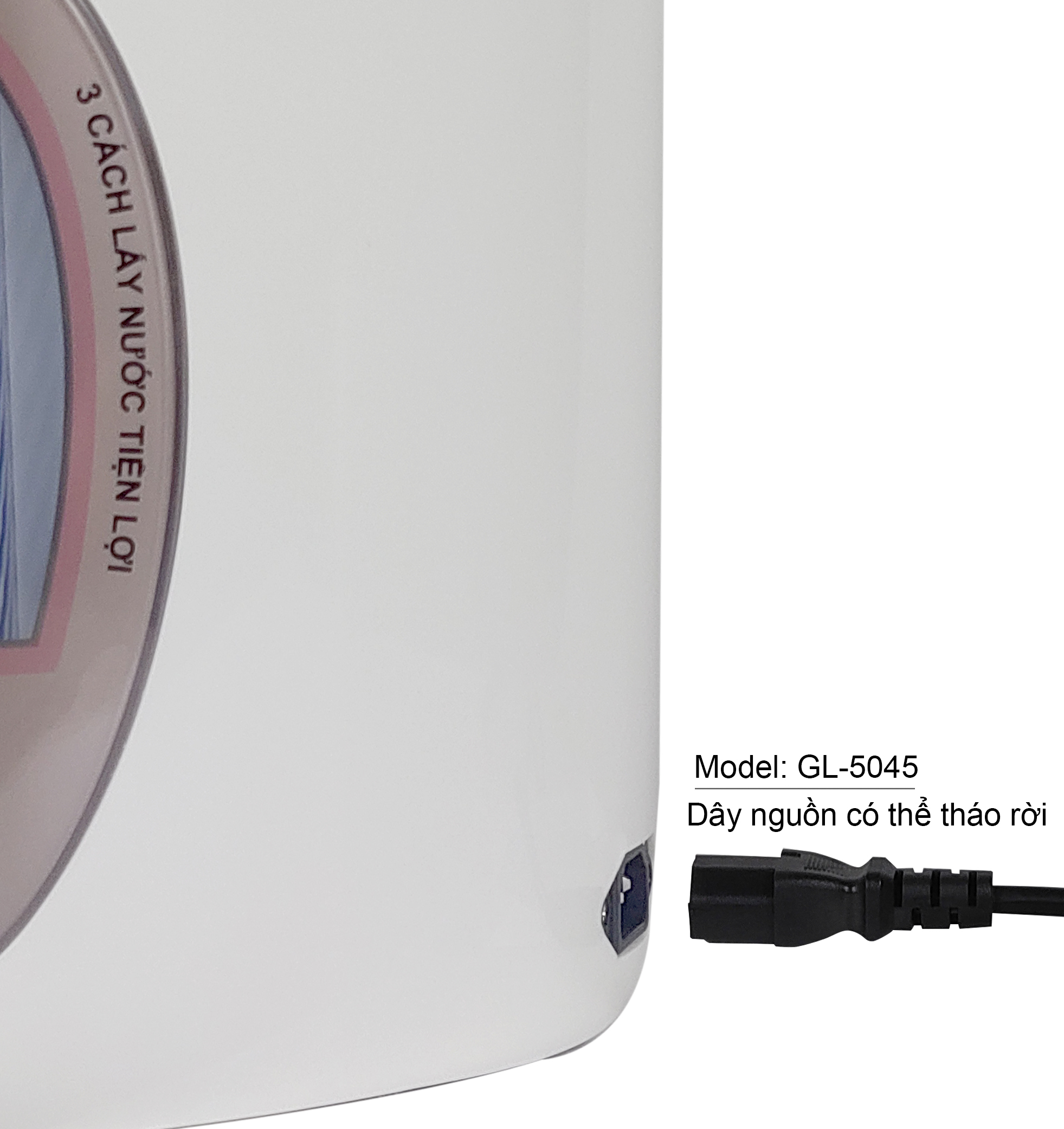 Bình thủy điện Gali GL-5045 dung tích 4.5 lít, phích cấu tạo 2 lớp thân ngoài nhựa, ruột inox 304, hàng chính hãng 100% Gali, bảo hành 24 tháng