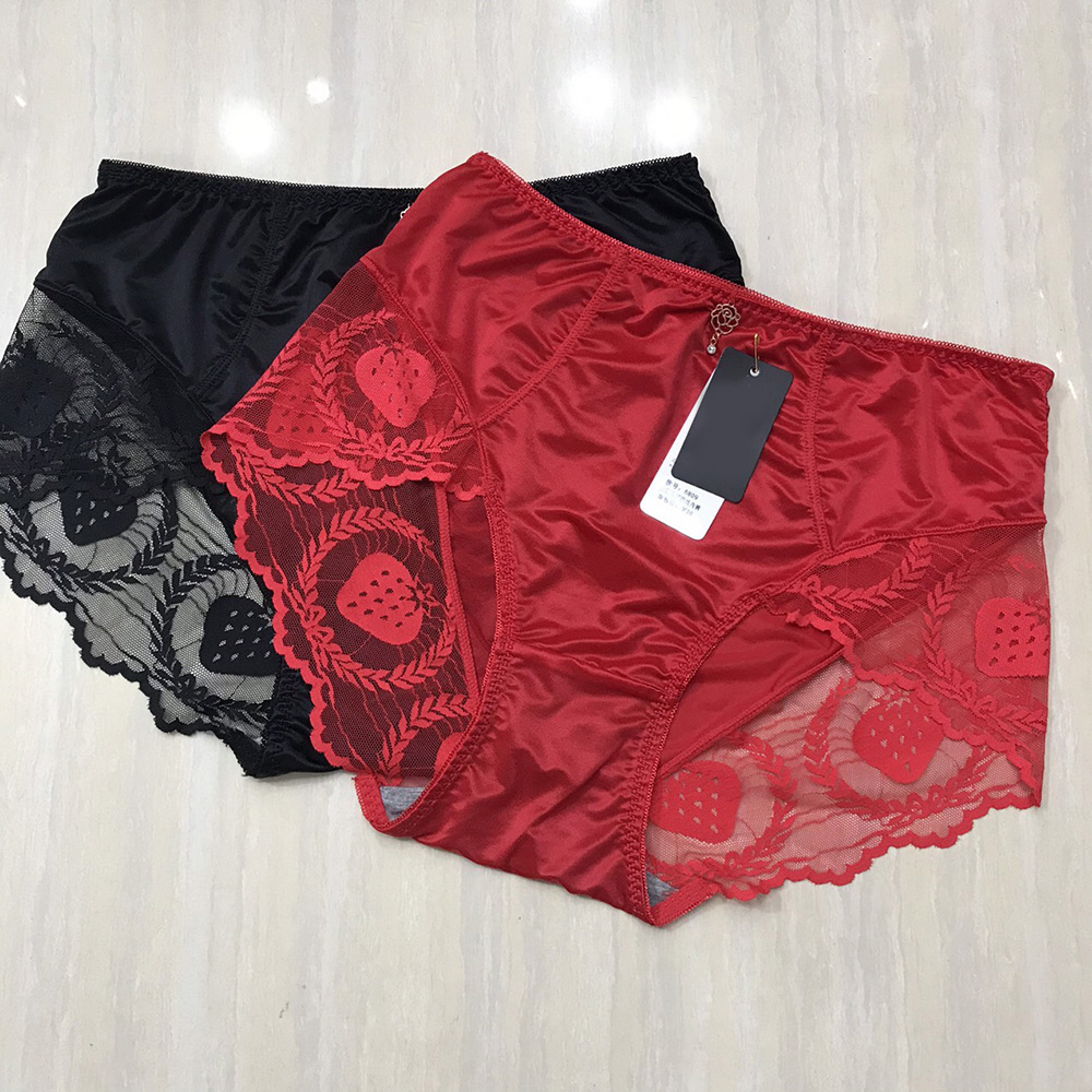 Combo 3 Quần Lót Nữ Thun Lạnh Pha Ren,Siêu Nhẹ,Mềm Mại, Cạp Cao Giúp Gen Bụng Dưới,Không Lộ Viền