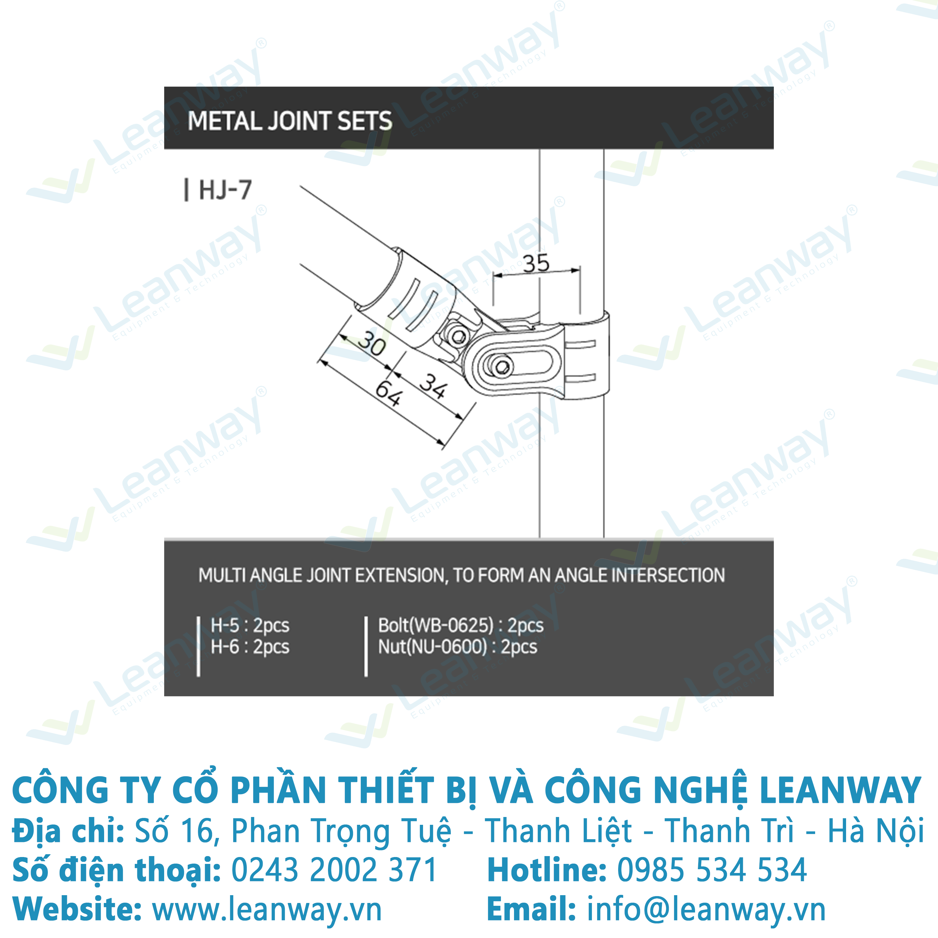 Khớp nối HJ-7_Logiform Hàn Quốc (Giá đã bao gồm VAT)