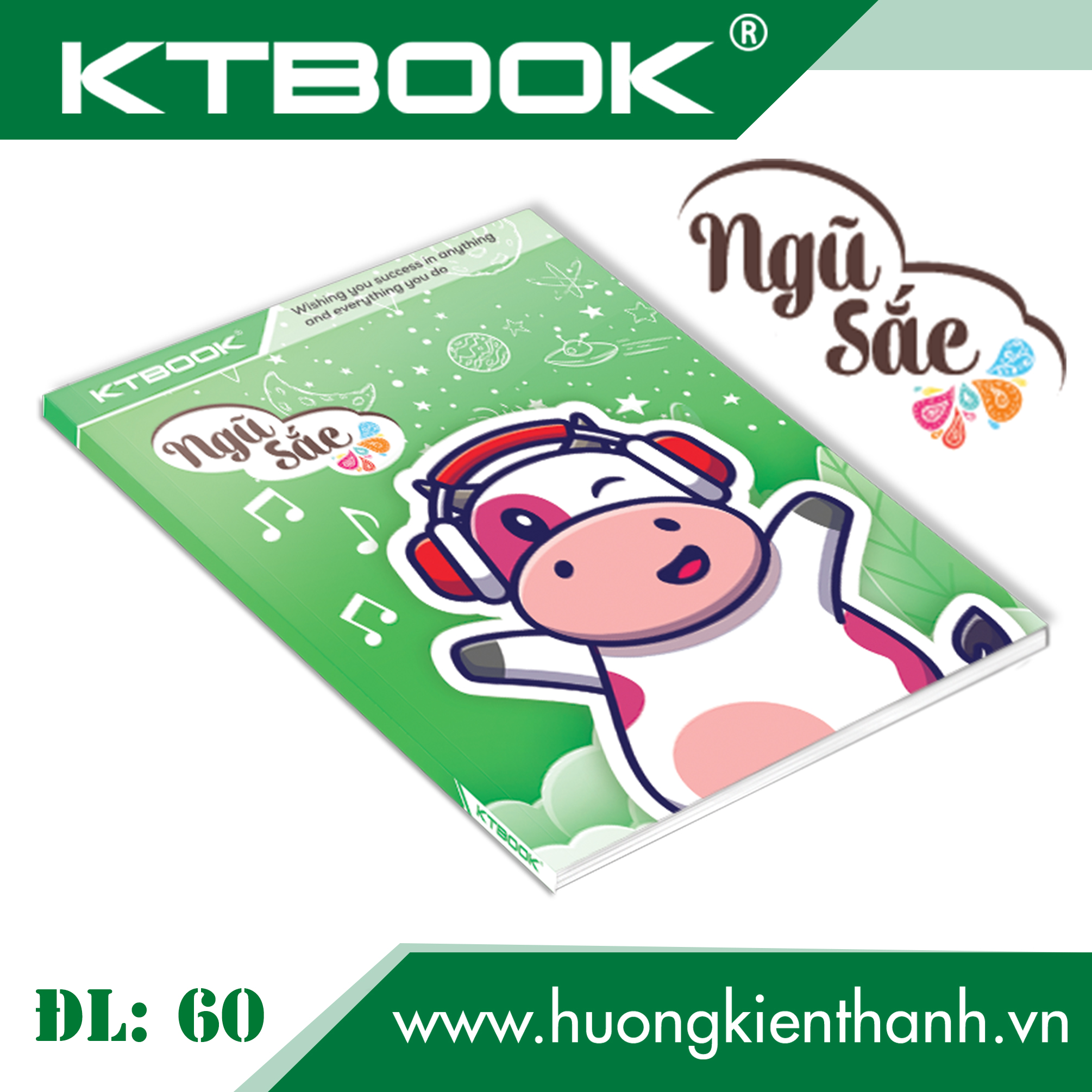 Gói 10 cuốn Tập Học Sinh KTBOOK Cao Cấp Giá Rẻ Ngũ Sắc giấy trắng ĐL 60 gsm - 96 trang