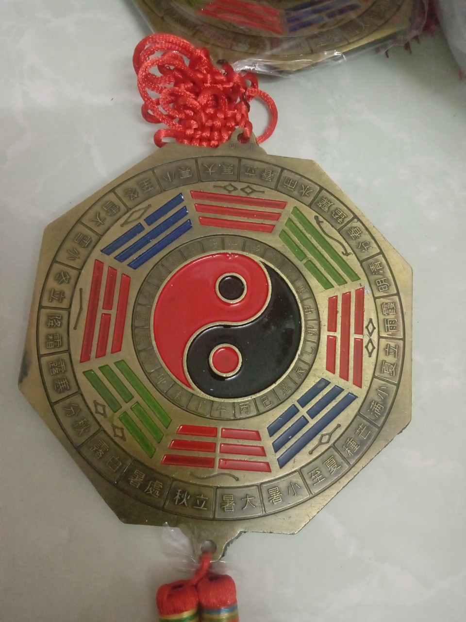 Gương bát Quái bằng đồng mặt Hổ Phù và Âm Dương Thái Cực