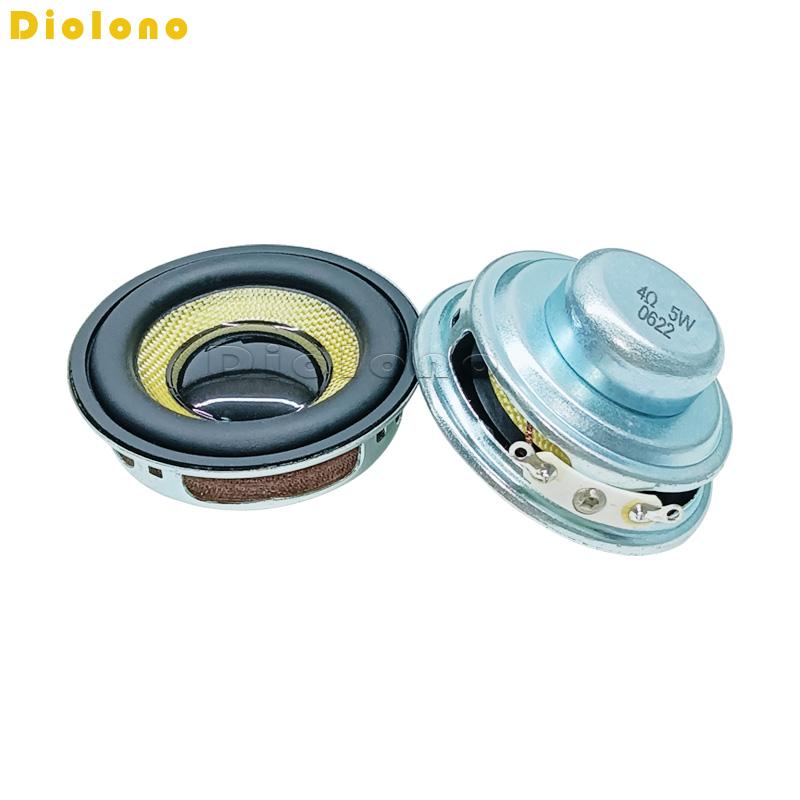 2 Chiếc 4 Ohms 5W 45Mm Tròn 16 Nhân Dual Neodymium Từ Tính Loa Chống Nước Màu Vàng 1.75 inch Glassfiber Âm Thanh Loa