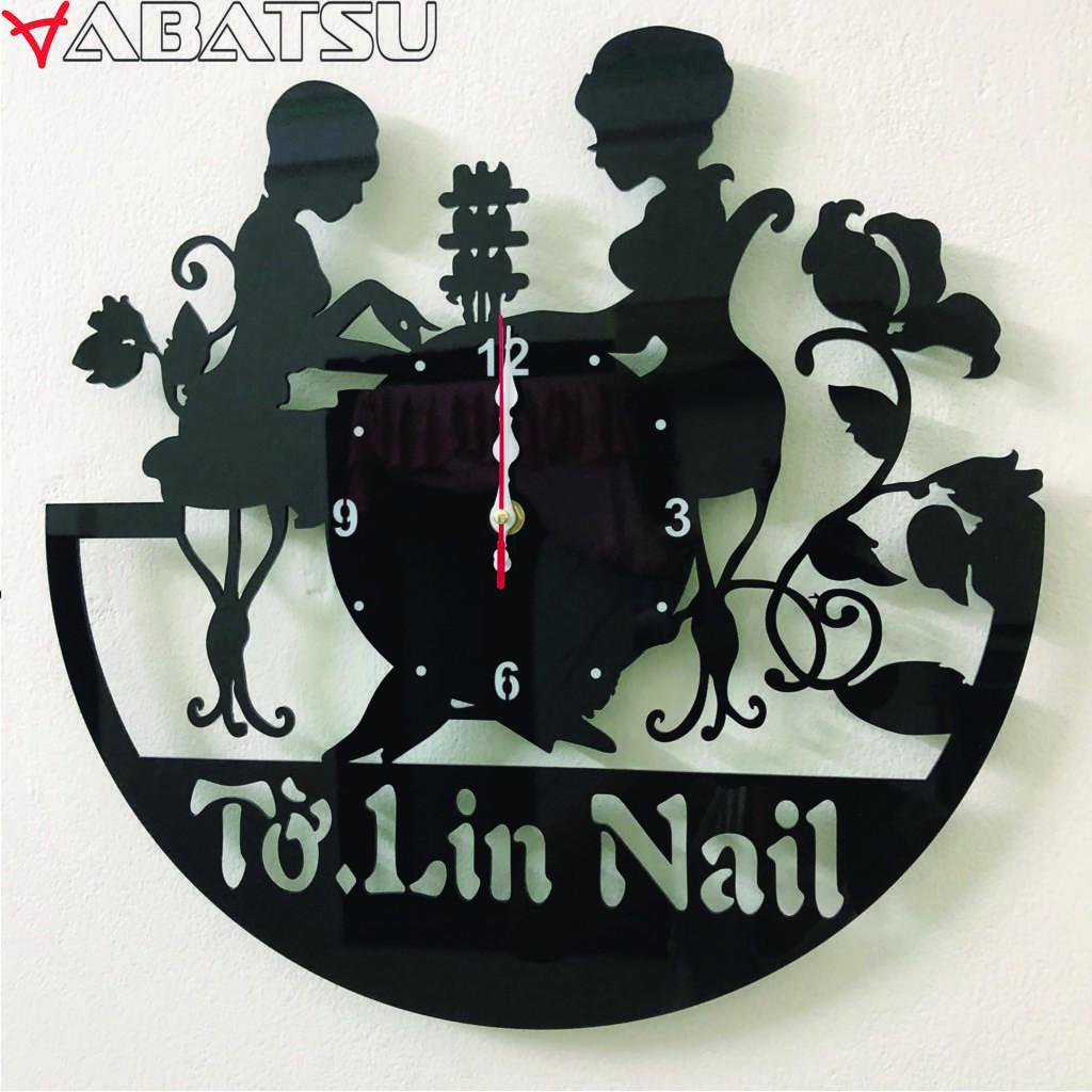 Đồ trang trí tiệm Nail đồng hồ kim trôi đẹp đẳng cấp