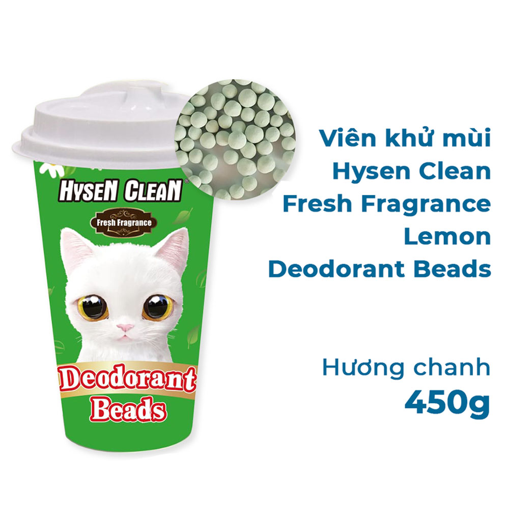 Hạt Khử Mùi Cát Vệ Sinh Cho Mèo Cao Cấp Hysen Clean Đủ Mùi 450g