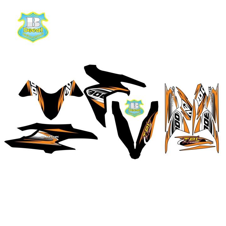 Tem rời dành cho vario CLICK 300i cam đen 2020