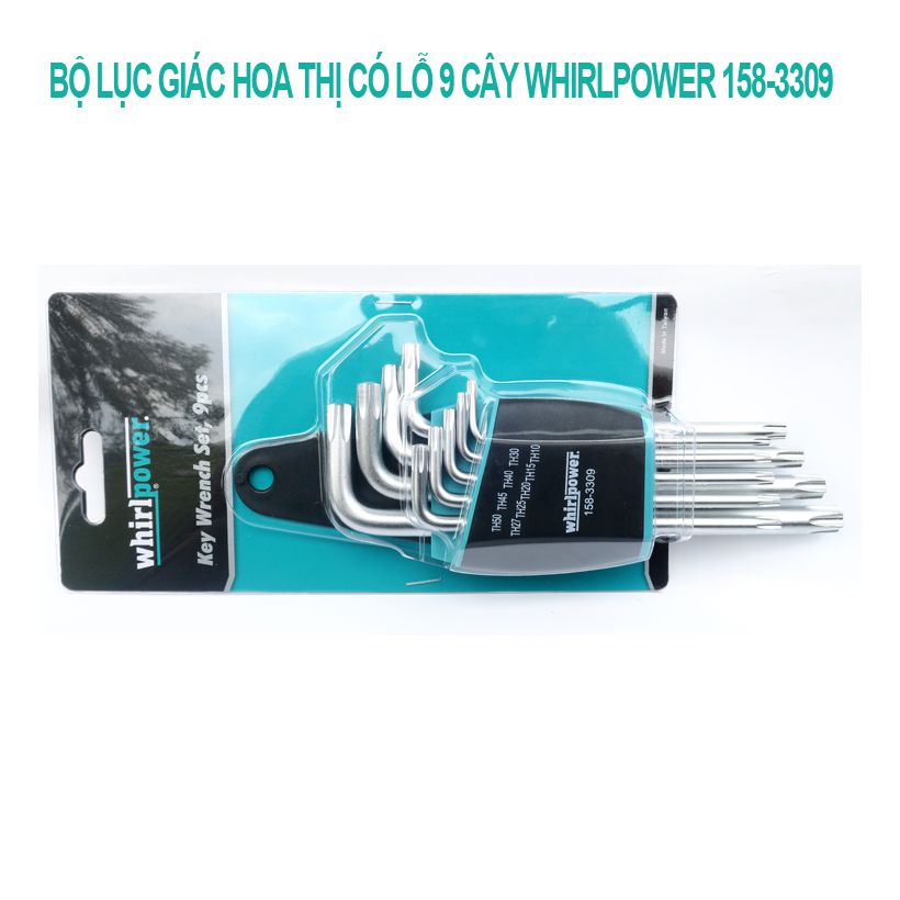 Bộ lục giác hoa thị 9 cây có lỗ Whirlpower 158-3309