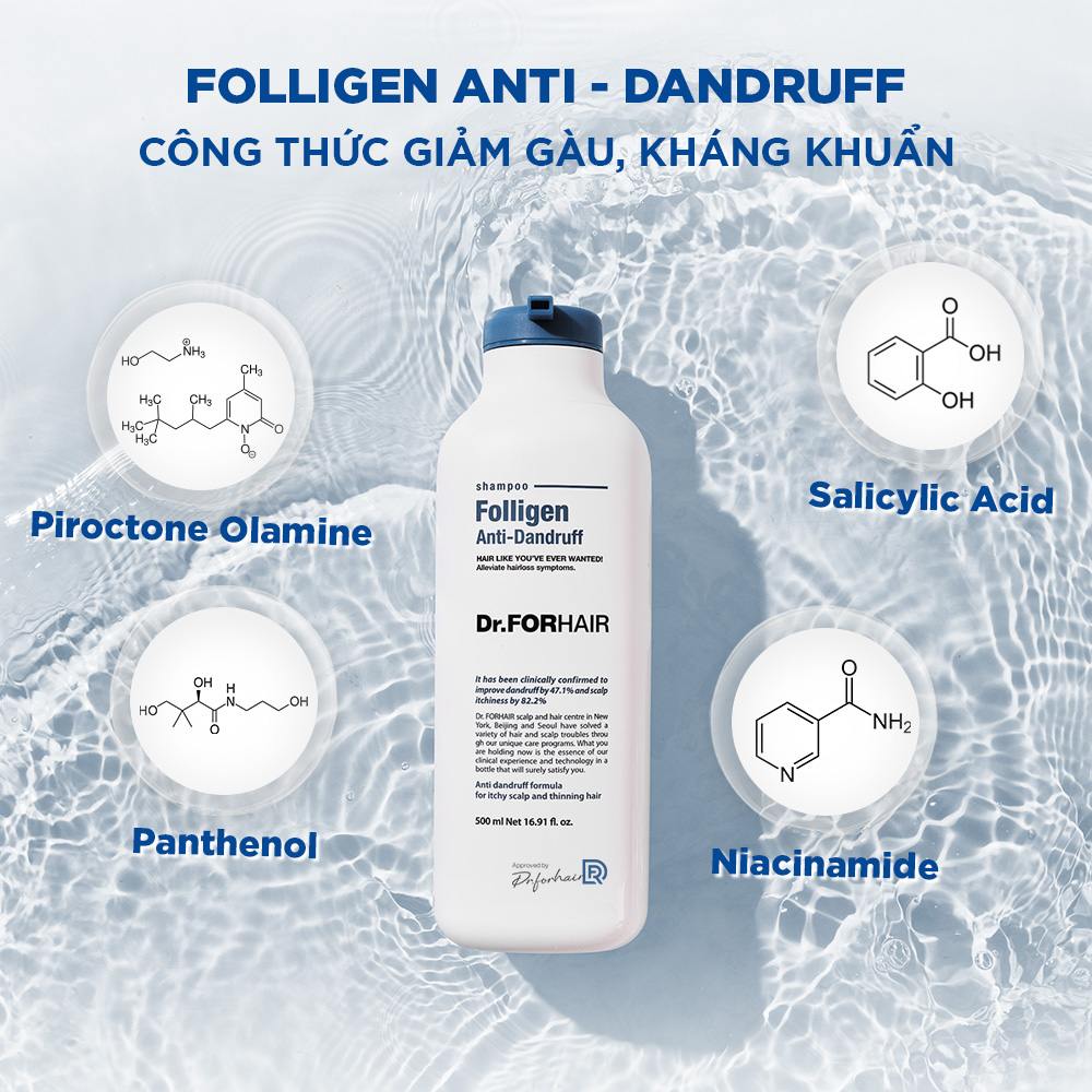 Dầu Gội Dr.FORHAIR Folligen Anti-Dandruff Shampoo 300ml