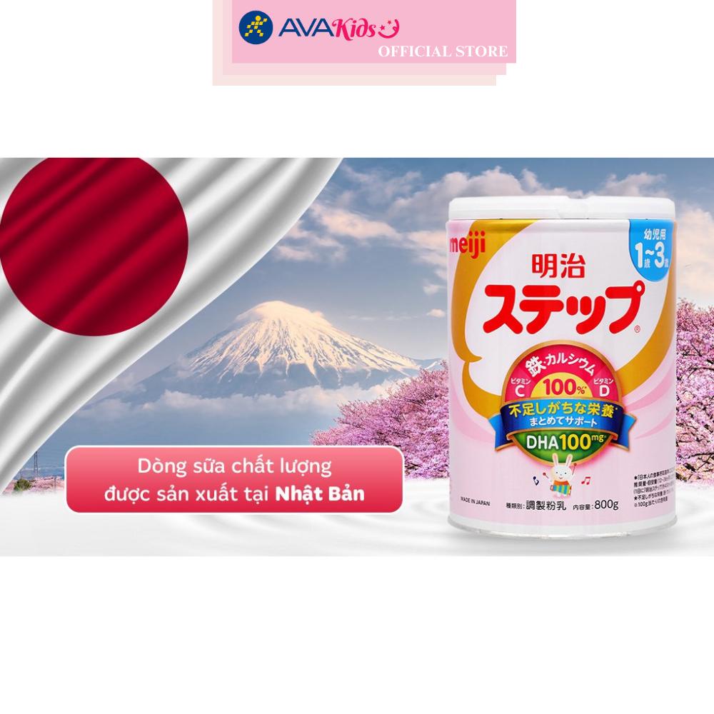 Sữa bột nội địa Nhật Meiji Step Milk có muỗng 800g (1 - 3 tuổi) - Hàng chính hãng
