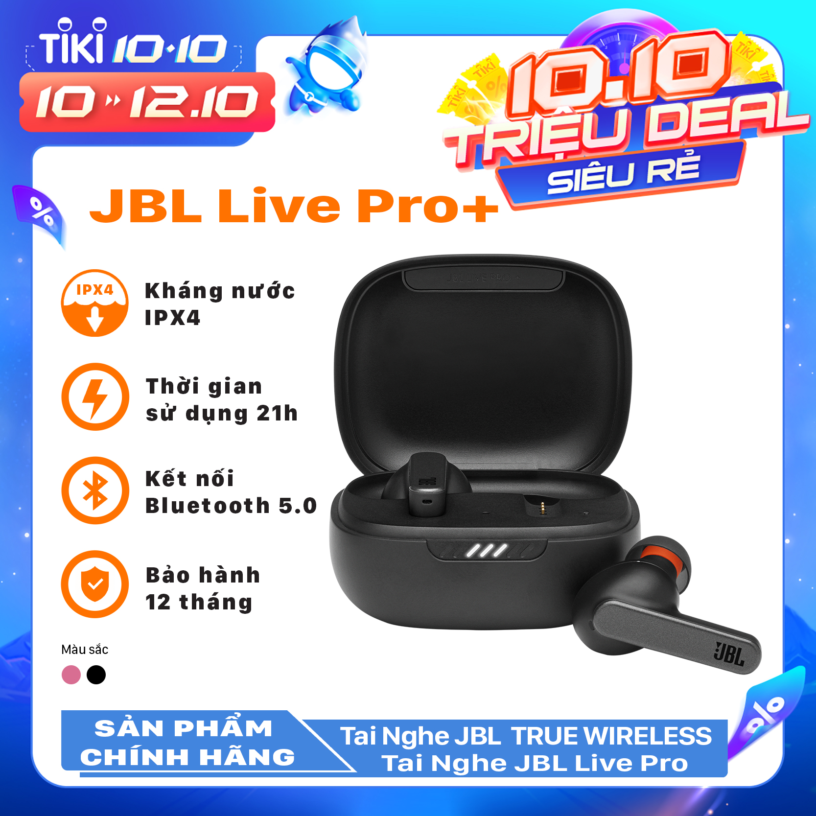 Tai Nghe Truewirelss JBL Live Pro+ TWS - Hàng Chính Hãng