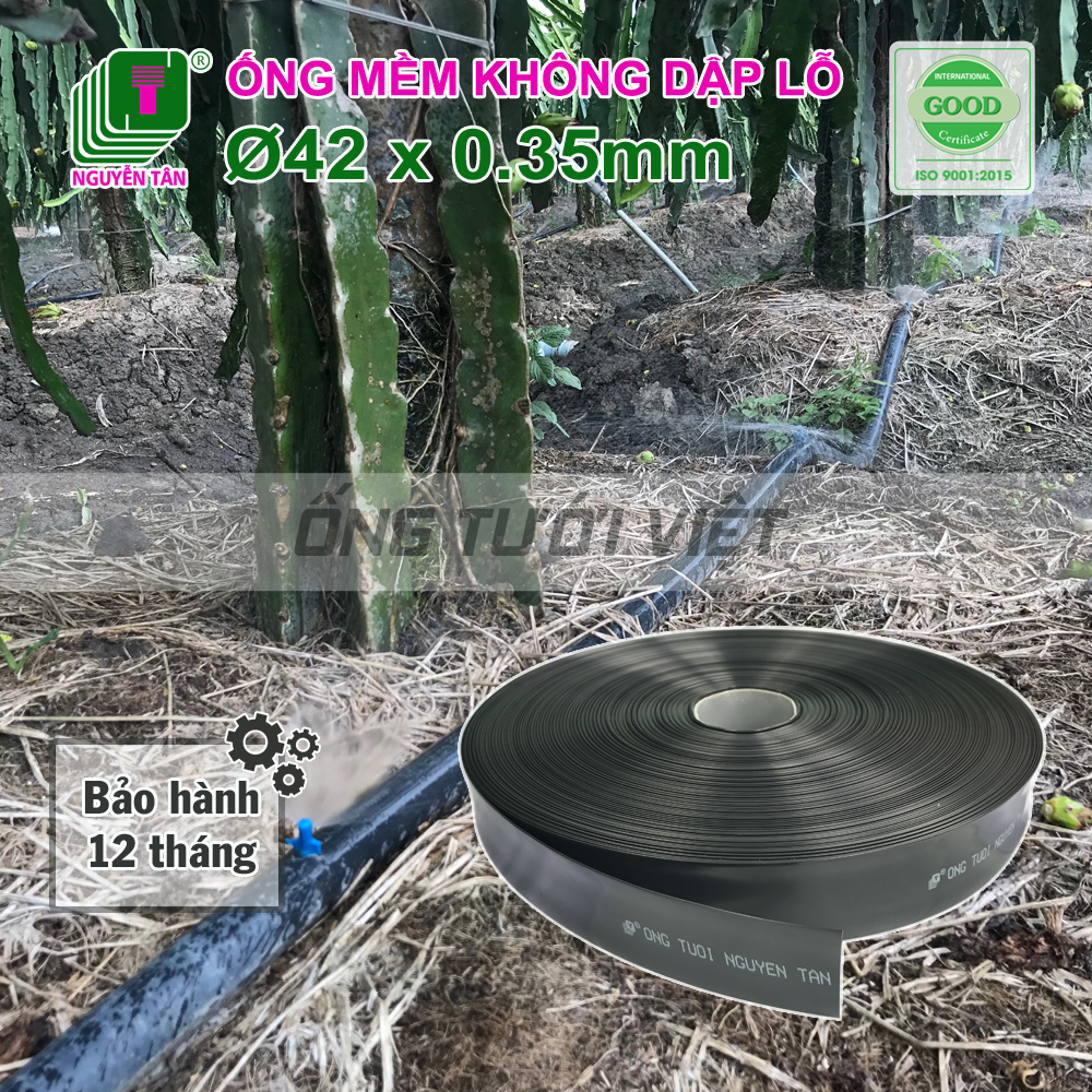 150m Ống dây tưới mềm Nguyễn Tân phi 42 - Không đục lỗ | Ống mềm sử dụng trong hệ thống tưới nông nghiệp
