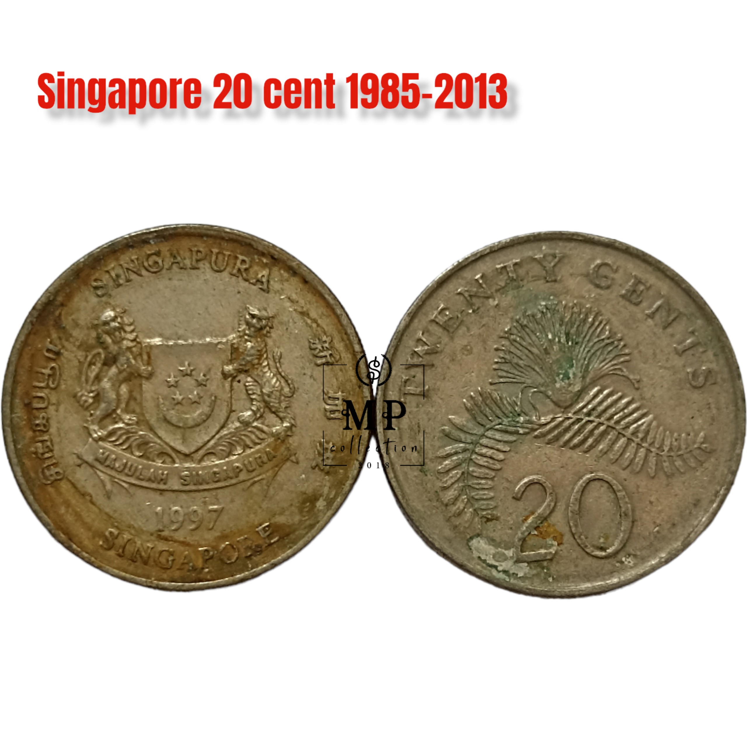 Đồng xu Singapore 20 cent 1985-2013