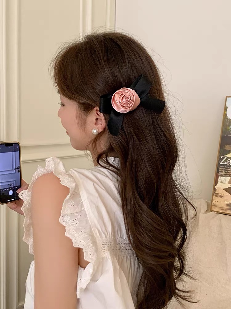 Kẹp tóc nơ hoa hồng nhiều mẫu