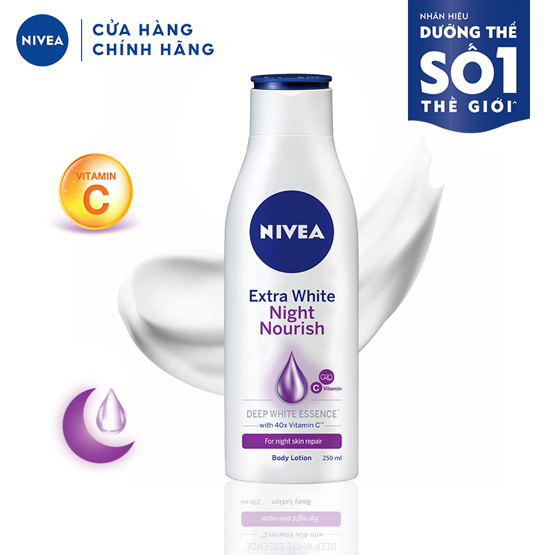 Sữa Dưỡng Thể Trắng Da Nivea Ban Đêm 250ml - 88125