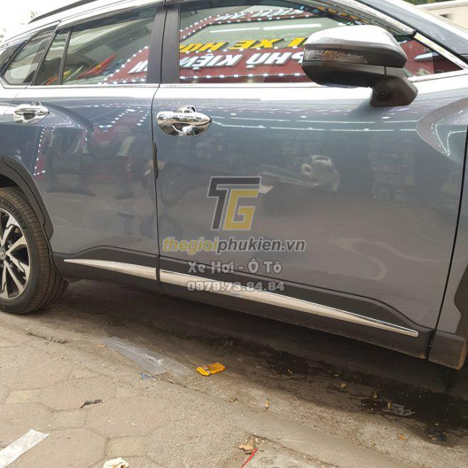 Bộ ốp sườn, nẹp sườn Toyota Corolla Cross mạ Crom cao cấp