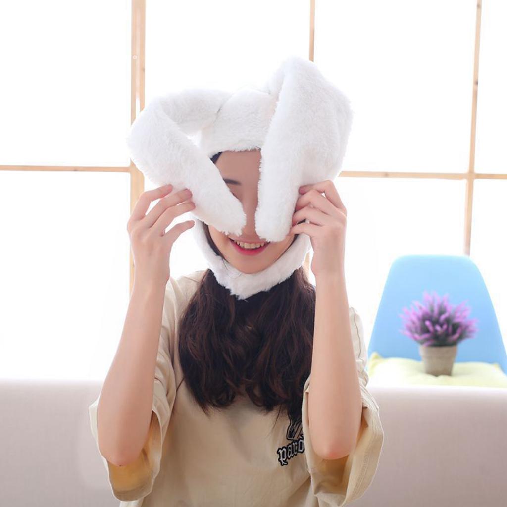 Plush Fun Long Ears Plush Cartoon Rabbit Animal Hat Party Costume Fancy Dress Holiday Photo Prop