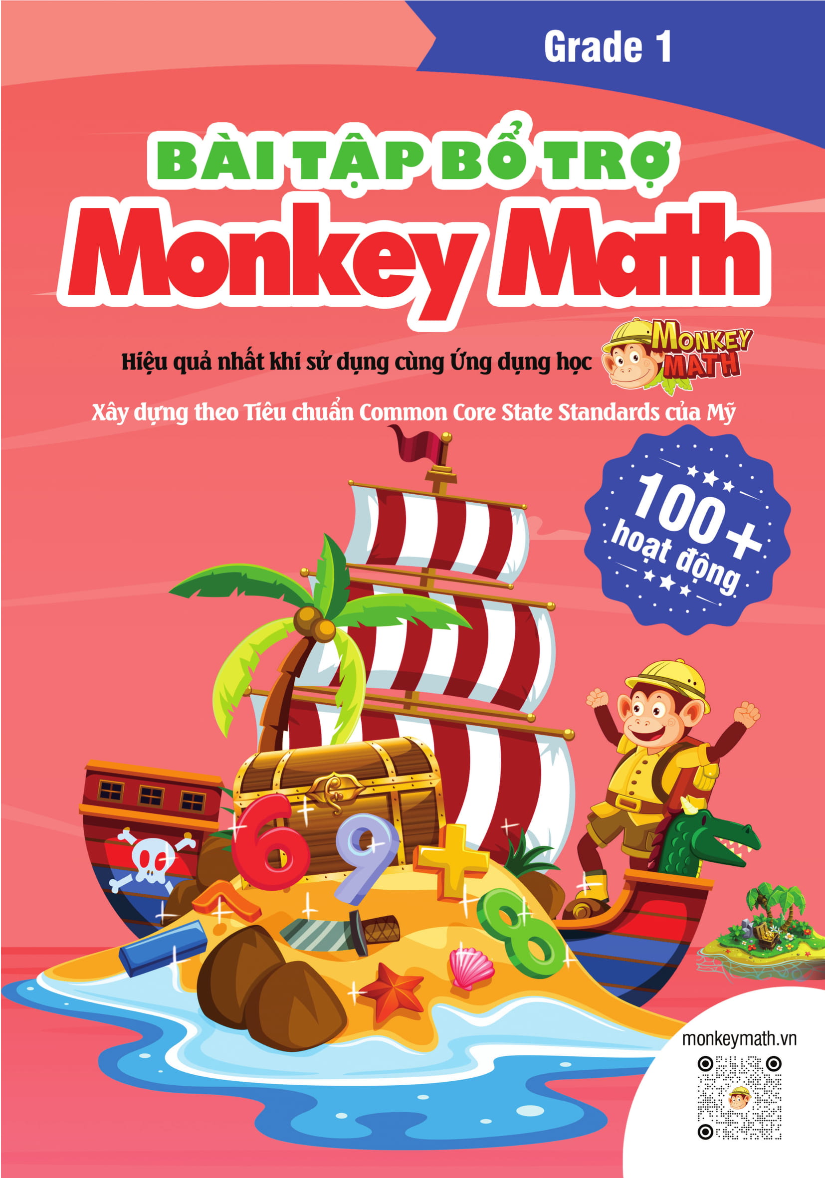 Trọn bộ 3 cuốn sách Bài tập Bổ trợ Monkey Math