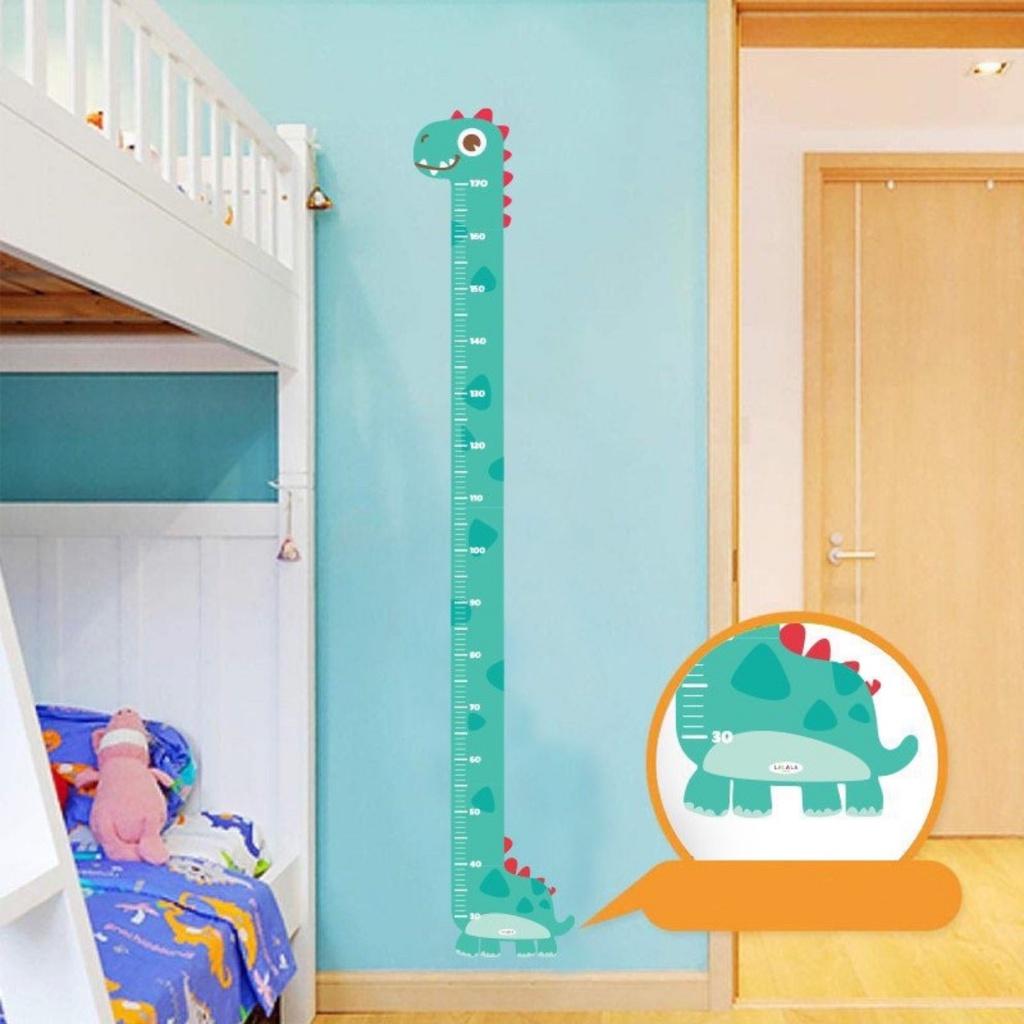 Thước đo chiều cao cho bé decal dán tường 3d hình con vật đáng yêu 1m7 Shop Bố Su
