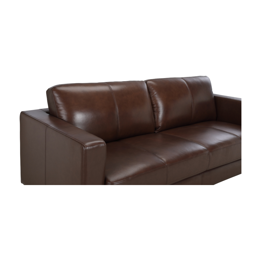 Ghế Sofa ESPRESSO Da Thật 3 Chỗ Phòng Khách Khung Gỗ Tự Nhiên Màu Nâu/Xám Kích Thước 210 x 100 x 90 cm | Index Living Mall | Nhập Khẩu Thái Lan - Phân Phối Độc Quyền Tại Việt Nam