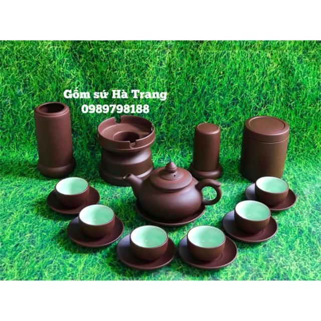 Bộ ấm chén dáng chóp gốm Bát Tràng