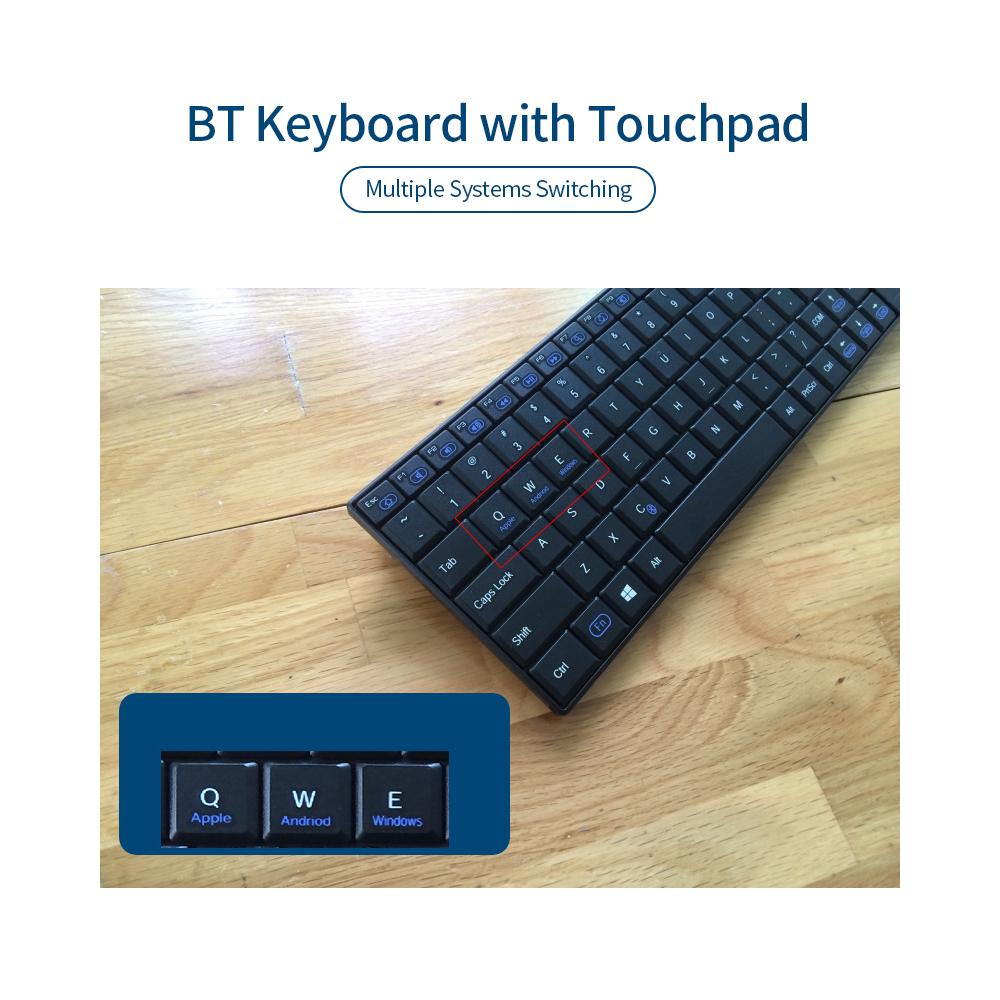 Bàn phím BT10 không dây với Touch Pad 2 trong 1 Bàn phím chức năng Mouse & Pad cho Android / IOS / Windows