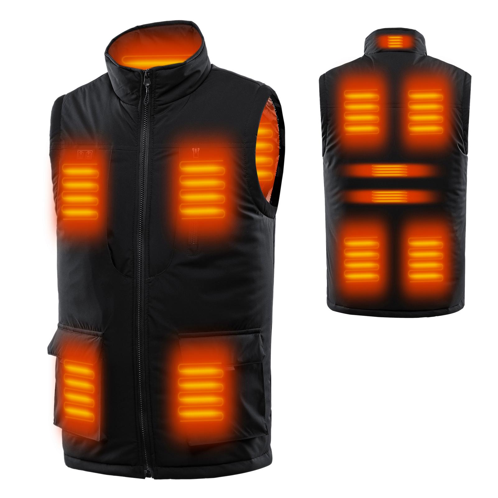 11 Zone Heated Vest for Men Women Outdoor Winter Warm Electric Heating Vest Jacket Clothing