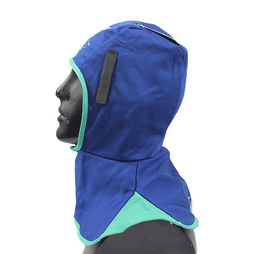 2 Pcs Flame Retardant Safety Welding Neck Head Protective Hood - Blue