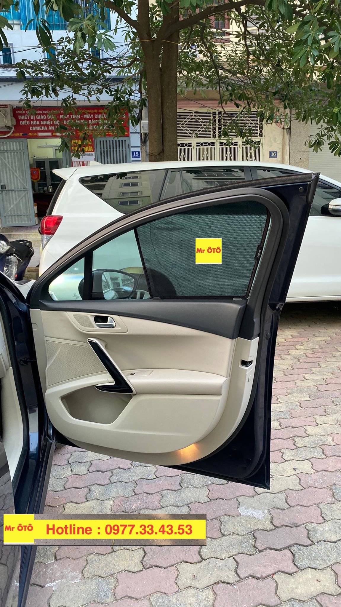 Rèm Che nắng xe Peugeot 508 loại 1 có hút nam châm, Vải dày dặn, chống nắng tuyệt đối, dễ dàng lắp đặt