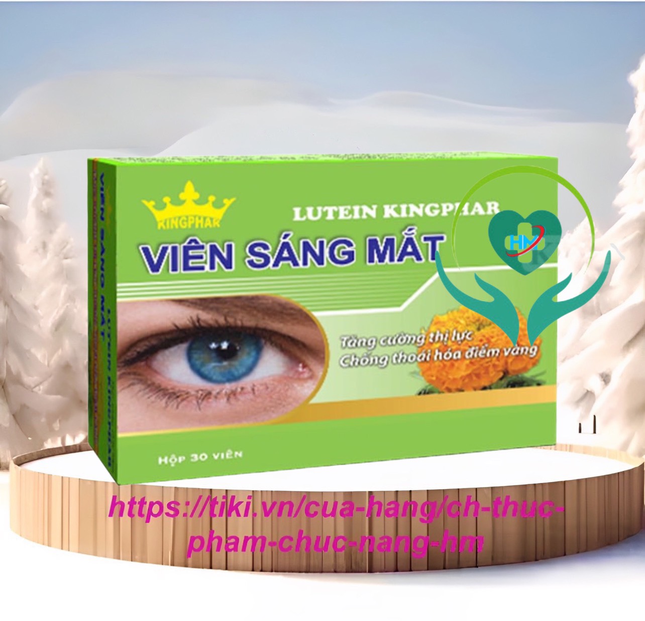 Viên sáng mắt - Lutein Kingphar , hộp 30v, tăng cường thị lực