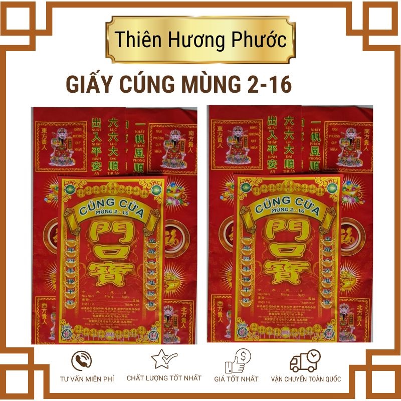 Cúng ngày tết trọn bộ cao cấp 12 phần giấy các ngày 23 đến giao thừa mùng 3 tết