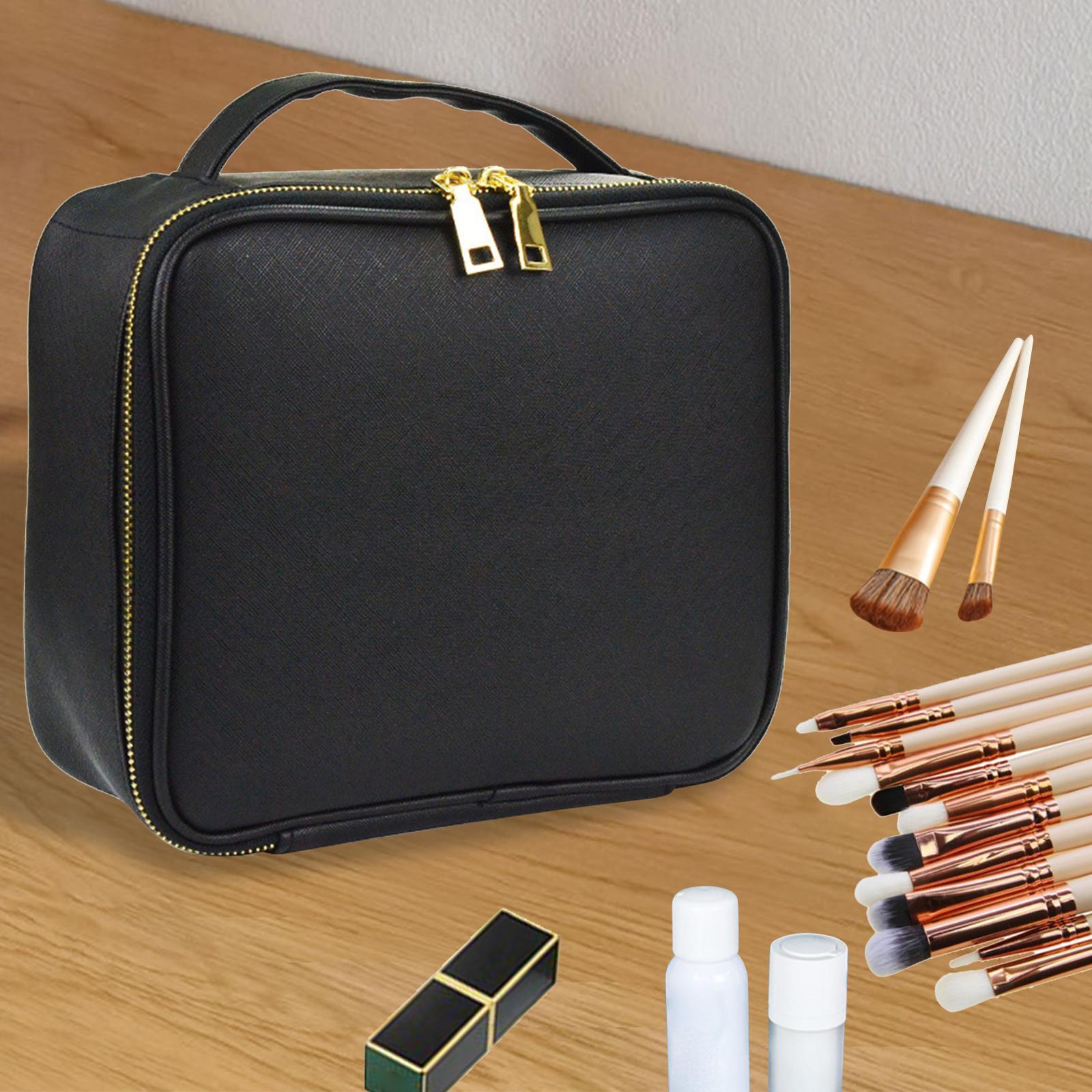 Makeup Cosmetic Bag Double Zipper Storage Washable Organizer for Accessories Shampoo
