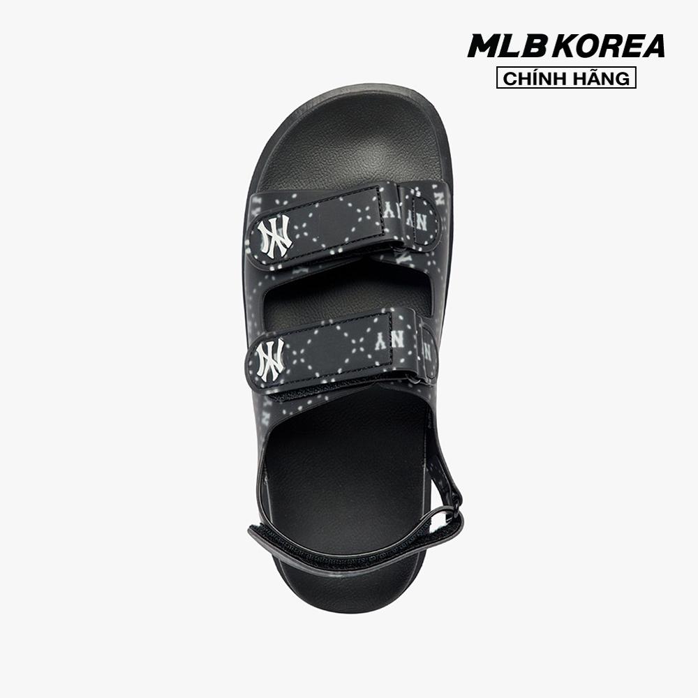 MLB - Giày sandals unisex đế thấp quai ngang Chunky Diamond Monogram 3ASDCSD33-50BKS