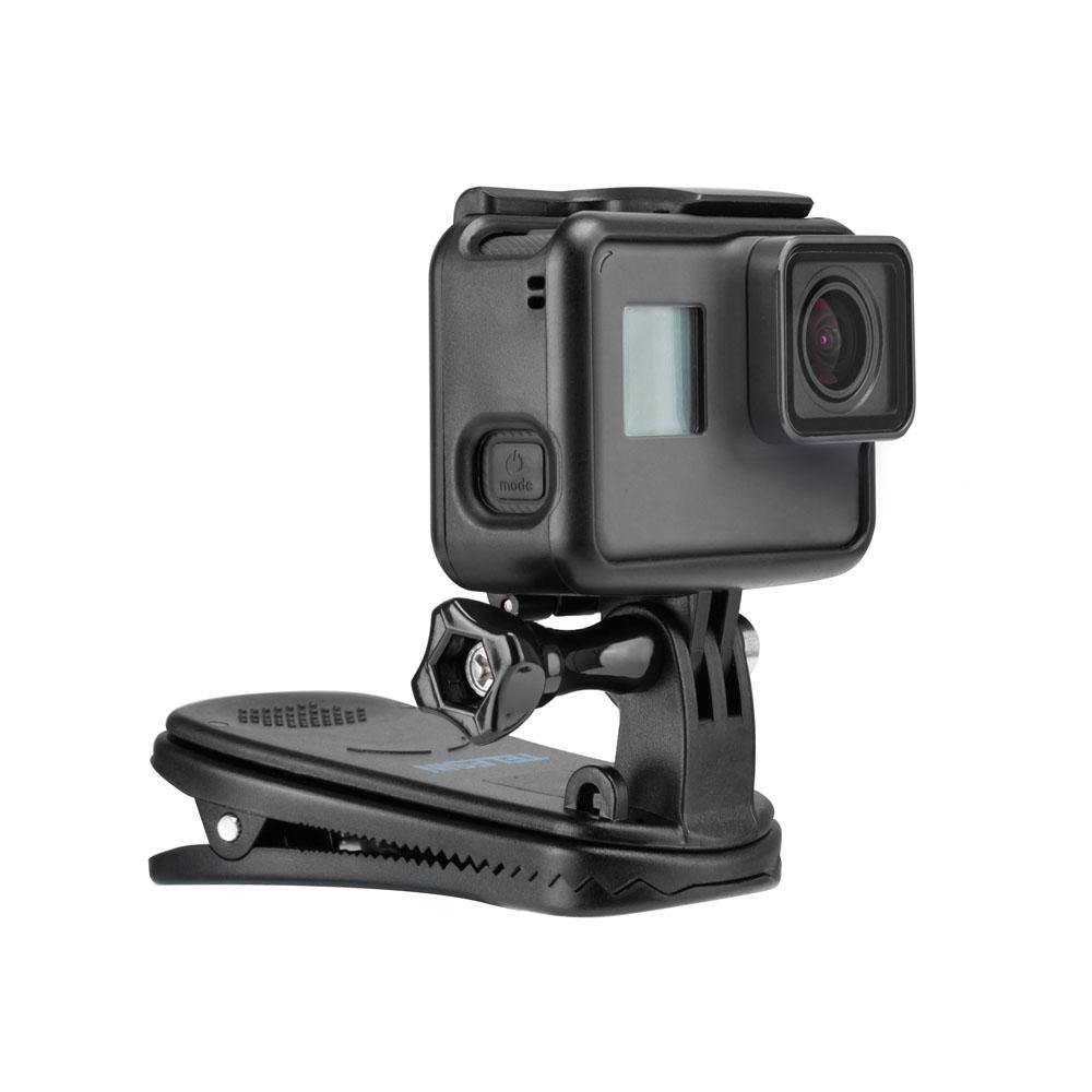 Telesin cho GoPro Hero 11 10 9 8 7 6 CLIP ba lô 360 clip quay cho Osmo Action Xiaoyi Insta360 x2 One R Action Carema