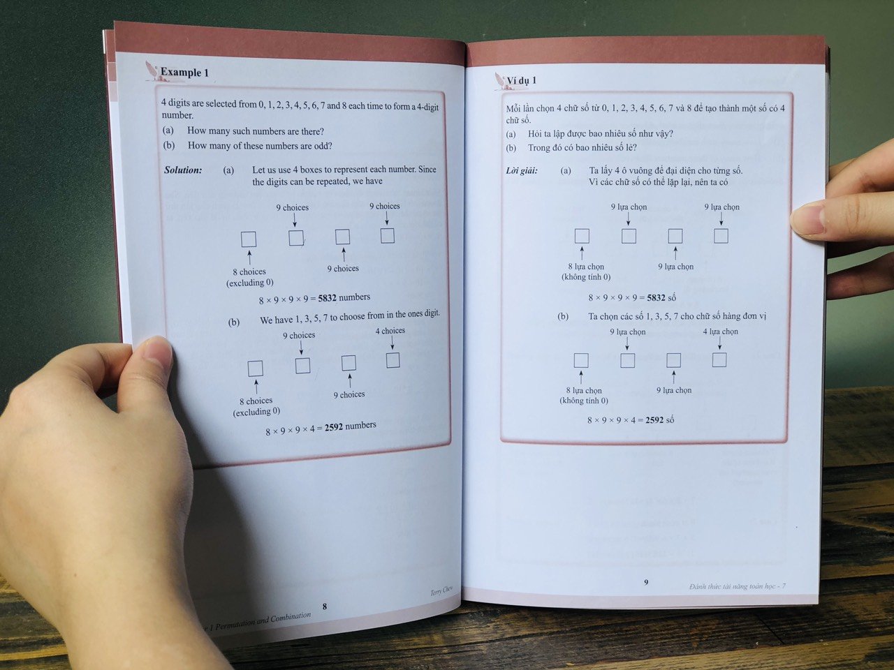 Sách Đánh thức tài năng toán học 07 - Sách Tham Khảo Kiến Thức Toán Lớp 8, Lớp 9 (14 - 15 tuổi, Sách Song Ngữ Anh Việt ) - Á Châu Books, Bìa Cứng, In Màu