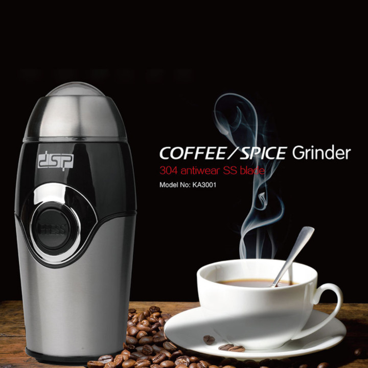 Máy xay cà phê và các loại hạt thương hiệu cao cấp DSP KA3001 - Công suất: 200W - Chất liệu: Thép không gỉ - Hàng Nhập Khẩu