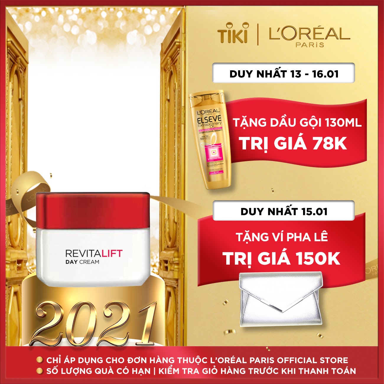 Kem Dưỡng Ngày Chống Nhăn Săn Chắc Da L’Oreal Revitalift SPF35 PA++ 50ml
