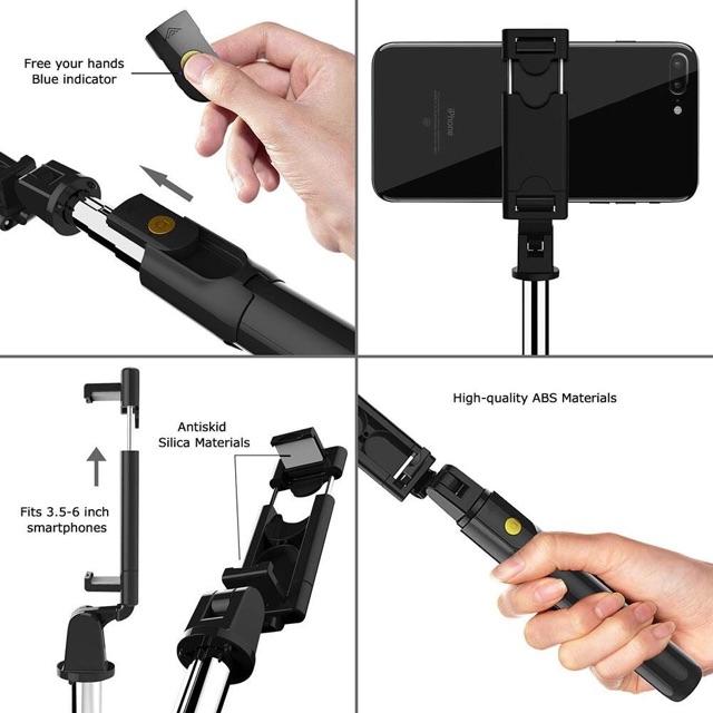 GẬY CHỤP ẢNH TỰ SƯỚNG BLUETOOTH 3 CHÂN ĐA NĂNG - CHỤP HÌNH SELFIE (Tripod K07)