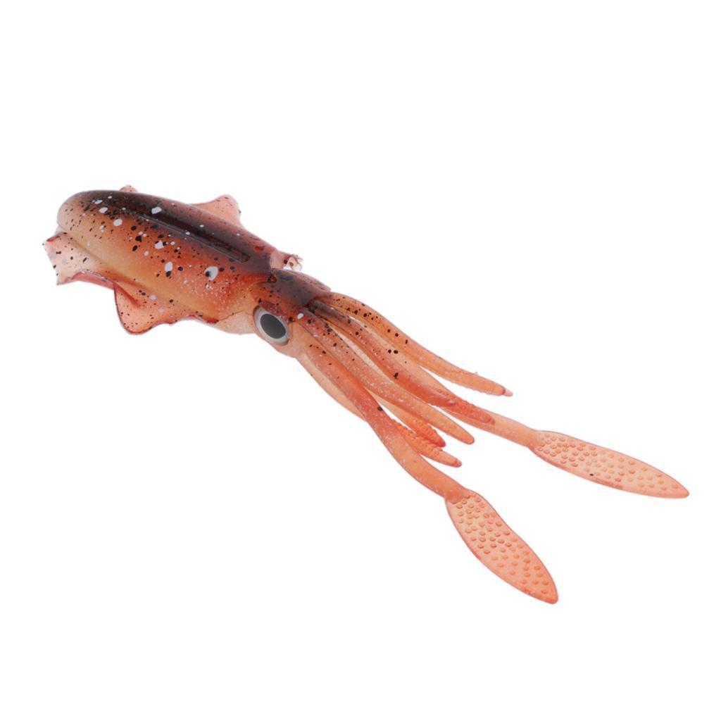 Lifelike Vivid Saltwater Soft Squid Skirt Luminous 6.02inch