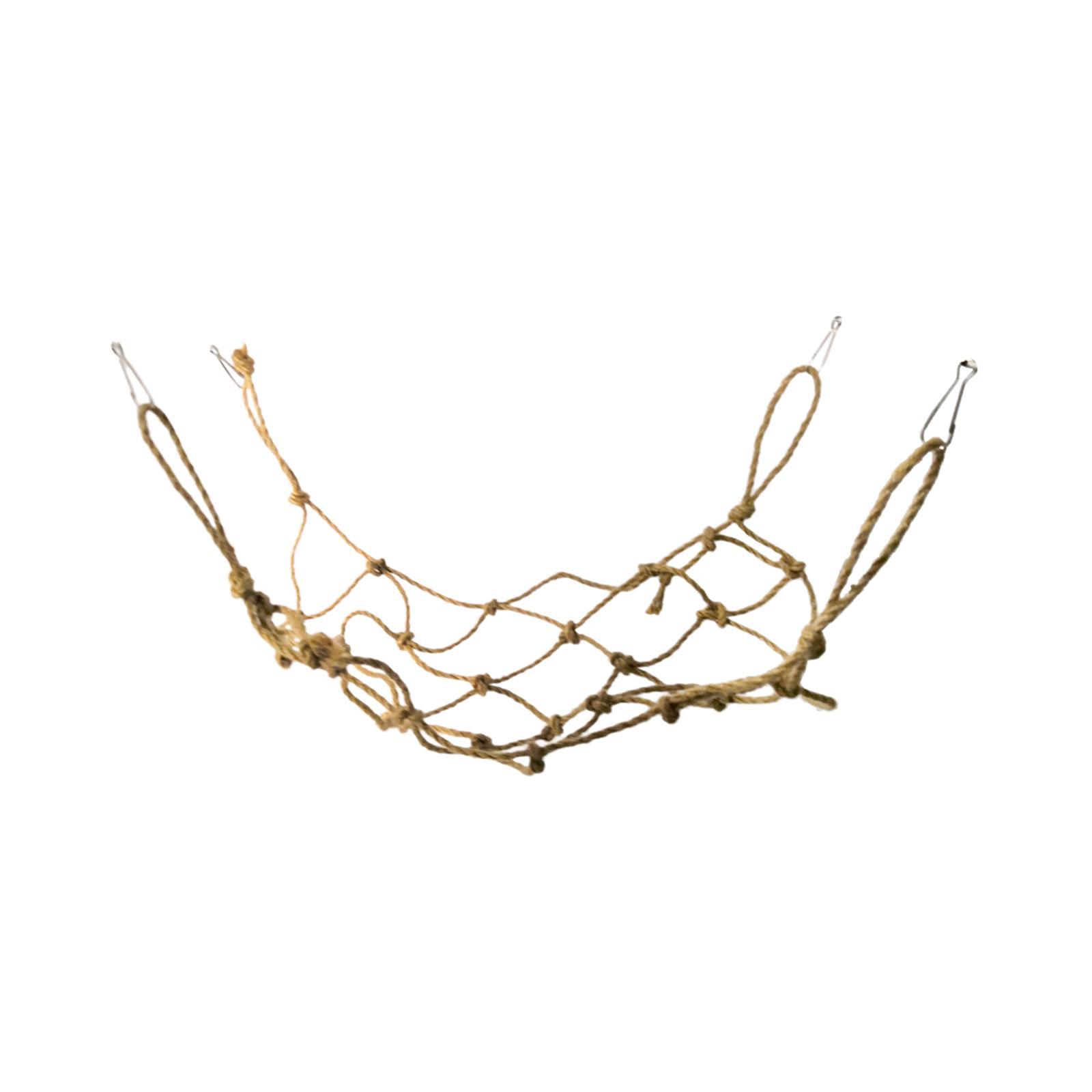 Bird Climbing Net Parrot Hanging Swing Rope Hamster Hammock for Parakeet, Canaries