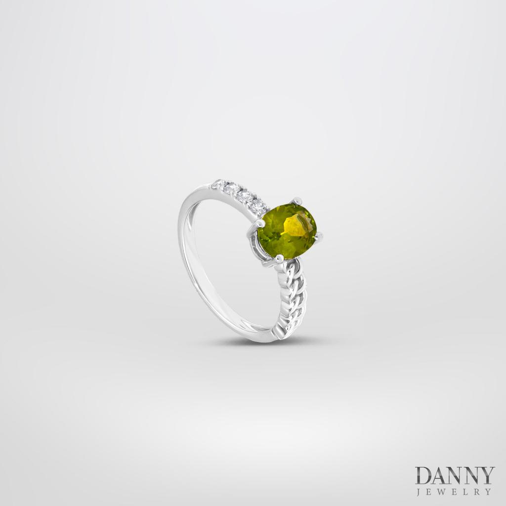 Nhẫn Nữ Danny Jewelry Bạc 925 Xi Rhodium Đá Peridot & CZ N0101