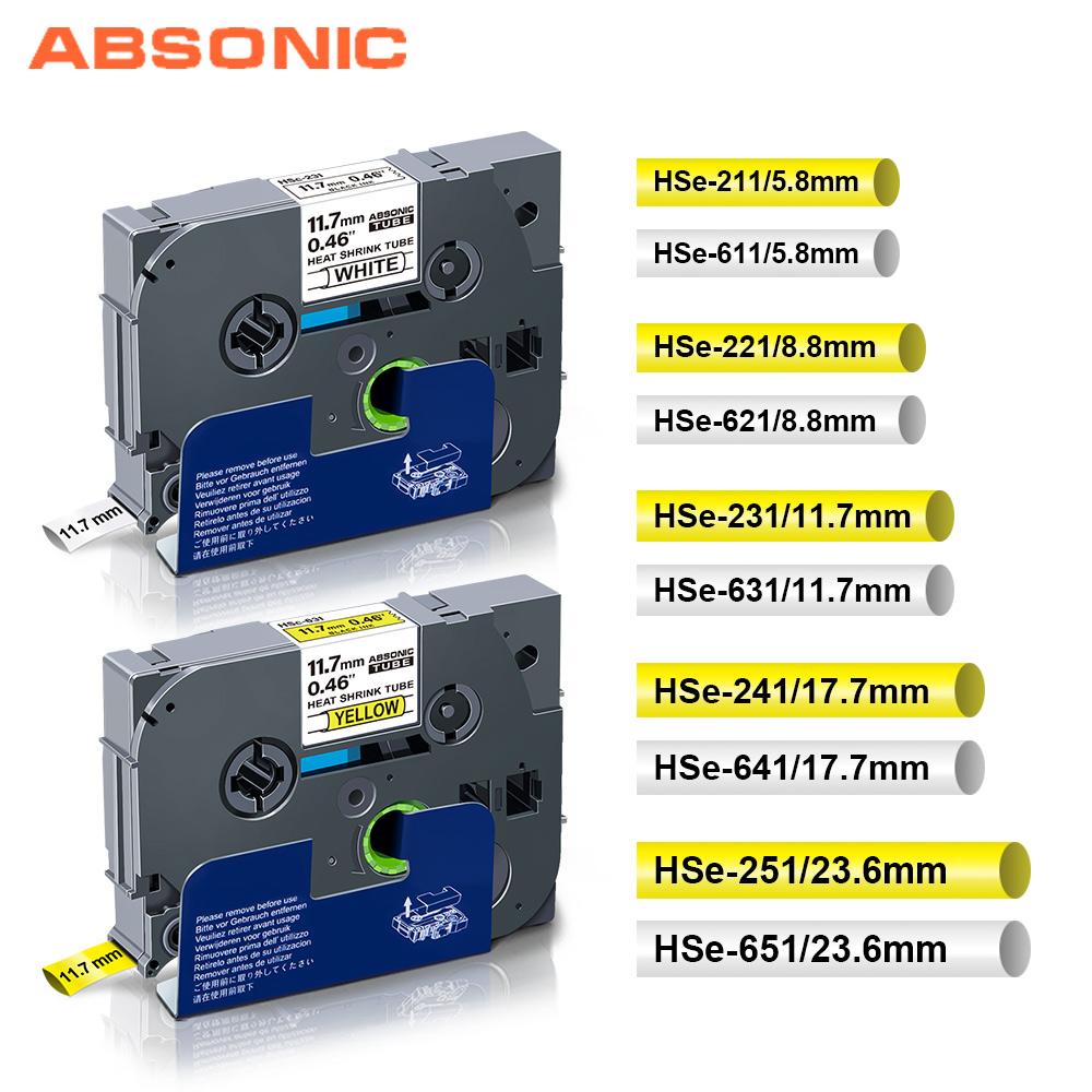 Băng absonic cho anh trai HSE-211 HSE-221 HSE-231 HSE-611 HSE-621 HSE-631 641 651 241 Nhiệt ống co lại cho máy in P-Touch