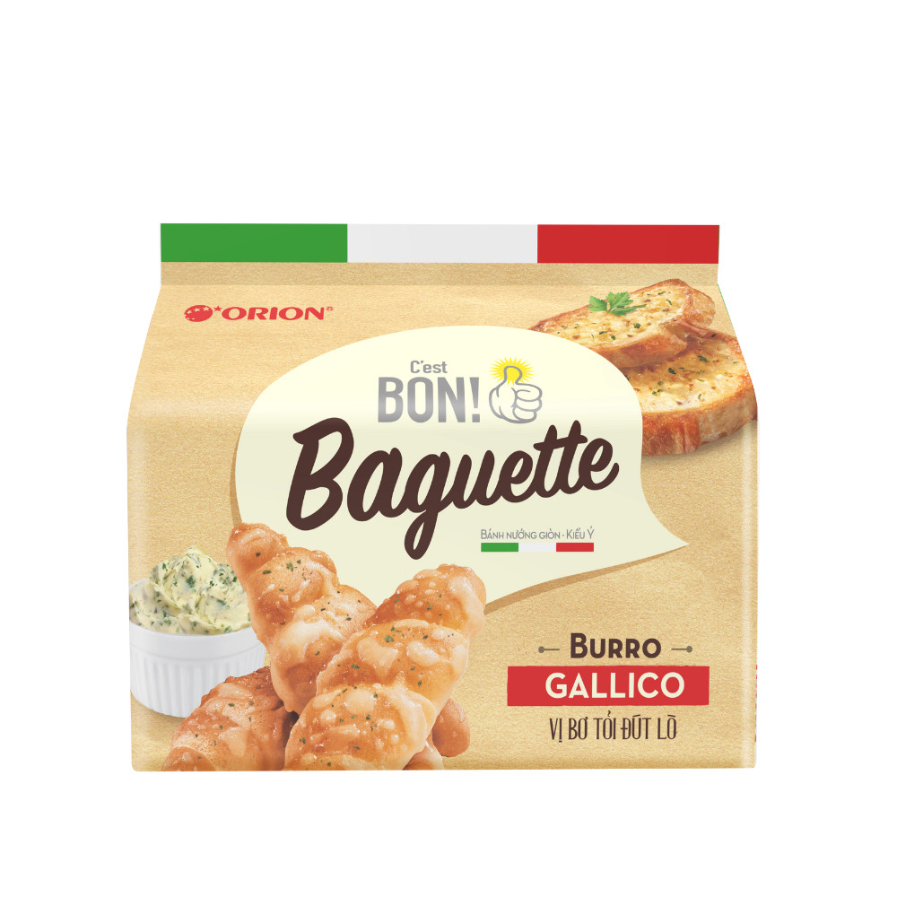 Bánh Nướng Giòn C'est Bon Orion Baguette Vị Bơ Tỏi Đút Lò