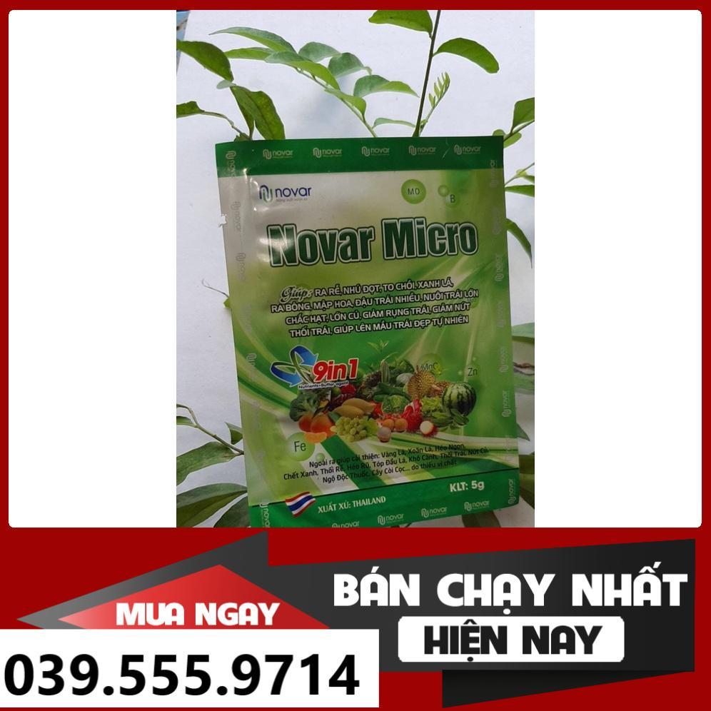 PHÂN BÓN TRUNG VI LƯỢNG THÁI LAN NOVAR MICRO GÓI 5G - GIÚP XANH LÁ KÍCH MẦM