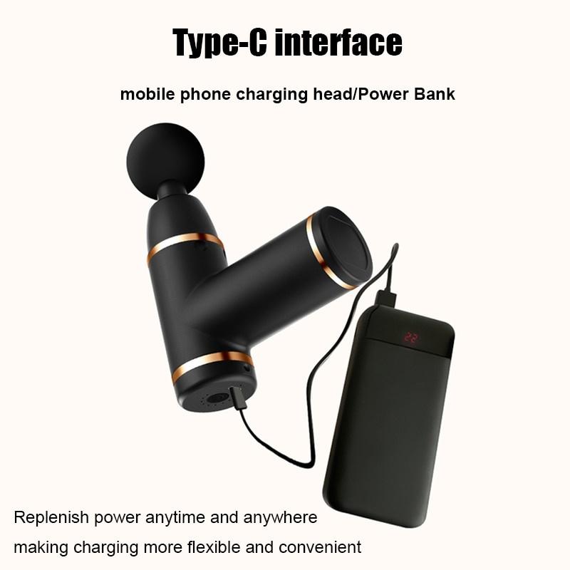 Portable Massage Gun Deep Muscle Massage Relaxation Pain Relief for Neck Back Foot Leg Vibrating Fascia Gun Muscle Massager