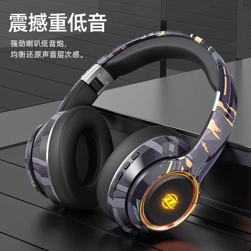 Tai nghe Bluetooth thể thao điện tử được ưa chuộng nhất gắn trên đầu loa siêu trầm có giá trị cao không dây tiêu chuẩn 20 mét với thẻ có thể gập lại
