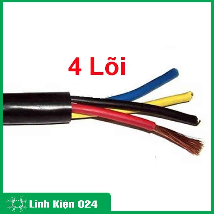 1 mét dây điện đen tròn 0.3mm 2 lõi/3 lõi/4 lõi chất liệu dây đồng 100% loại tốt