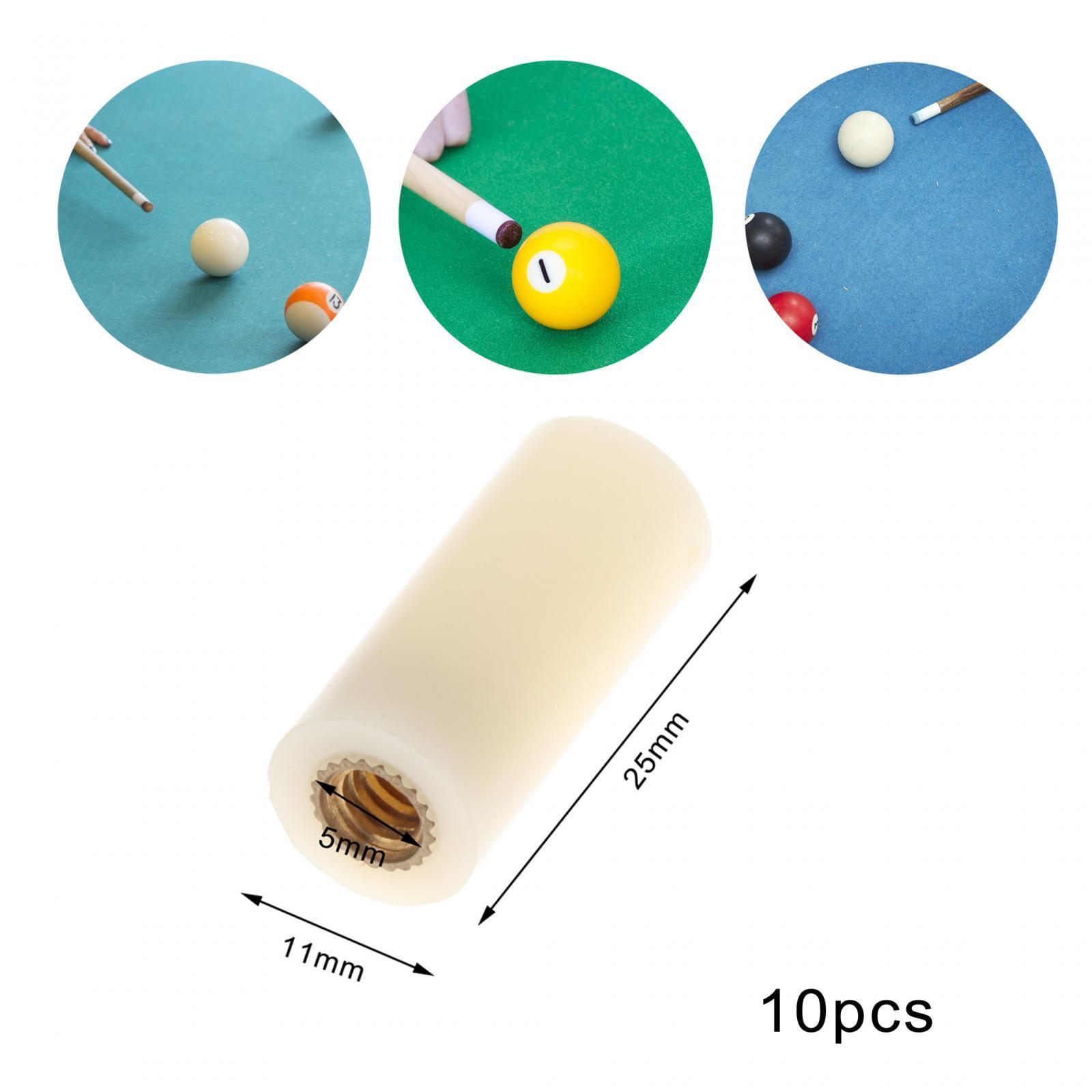 10PCS Billiard Cue Sticks Ferrules, Billiards Sticks Pool Cue Ferrules Tubes Repair Accessories