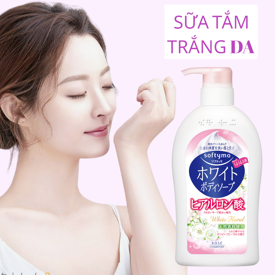 Sữa Tắm Dưỡng Trắng Mịn Da Kosé Softymo Hyaluronic Acid Body Soap