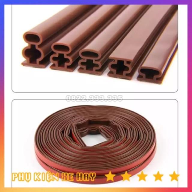Cuộn 3 mét Gioăng Ron Cách Âm Khung Cửa Màu Nâu Loại 10*6, *8, *10, *12, *15mm